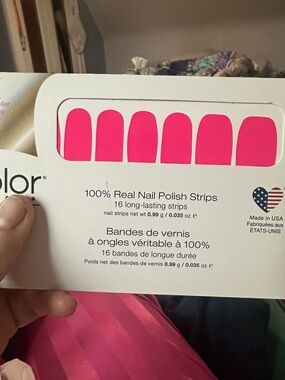 Color Street Gloss Angeles Pink Polish Strips - 16 Long-Lasting Strips